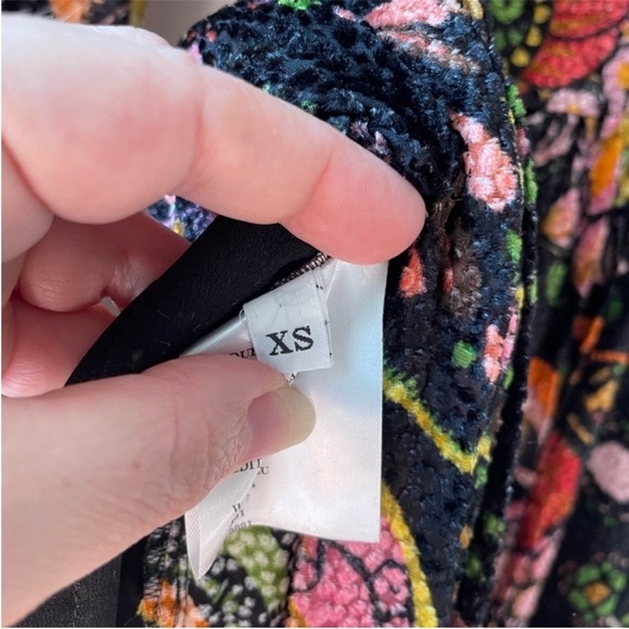 La DoubleJ Wanderlust Lace-Up Devoré Devore Velvet Maxi Dress Size XS - Picture 10 of 15